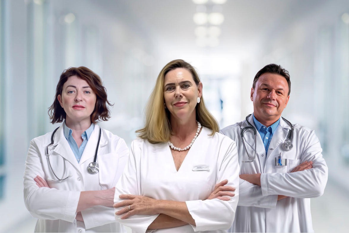 אלקטרודות בדיקת EMG על זרוע של מטופל